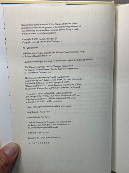 Slaughterhouse-Five 1997 First Edition Facsimile - Image 4