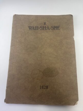 WAH-SHA-SHE - 1929 Yearbook - Cover