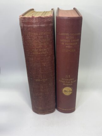 Classified Catalogue of the Carnegie Library of Pittsburgh - Cover