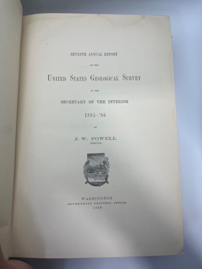 Seventh Annual Report of the United States Geological Survey to the Secretary of the Interior 1885-'86 - Image 9
