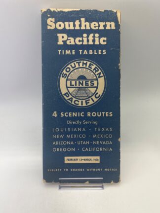 Southern Pacific Time Tables - Cover
