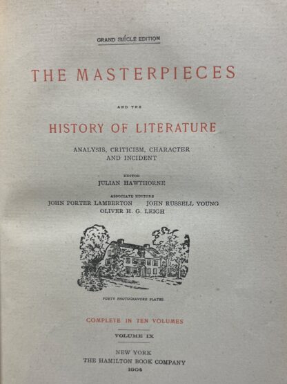 The Masterpieces and the History of Literature - Lot of 9 - MISSING ONE BOOK - Image 5