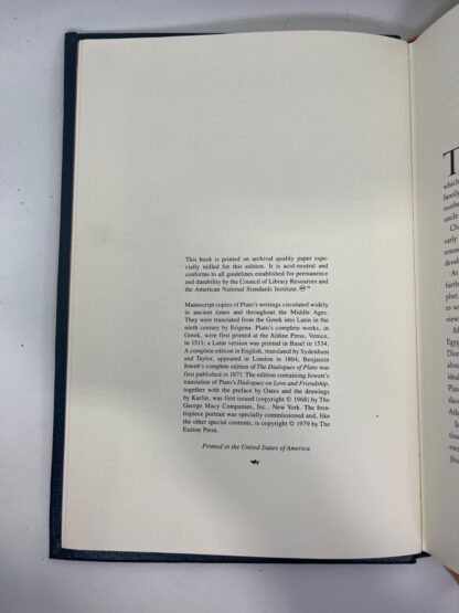Dialogues on Love and Friendship: Lysis, Symposium, Phaedrus - EASTON PRESS - Image 6