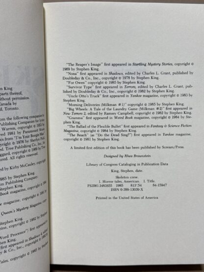 Skeleton Crew - First Edition - Image 4