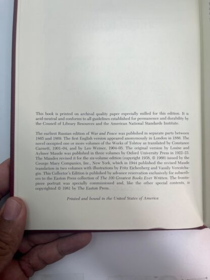 War and Peace - Easton Press 100 Greatest Books Ever Written - Image 7