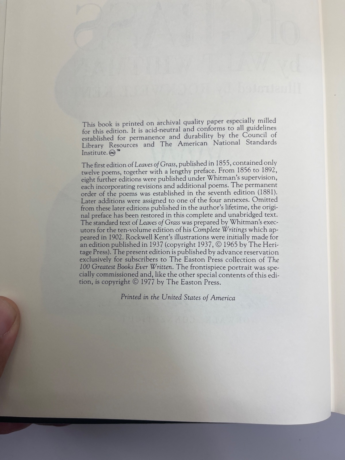 Leaves of Grass - Easton Press - Image 8