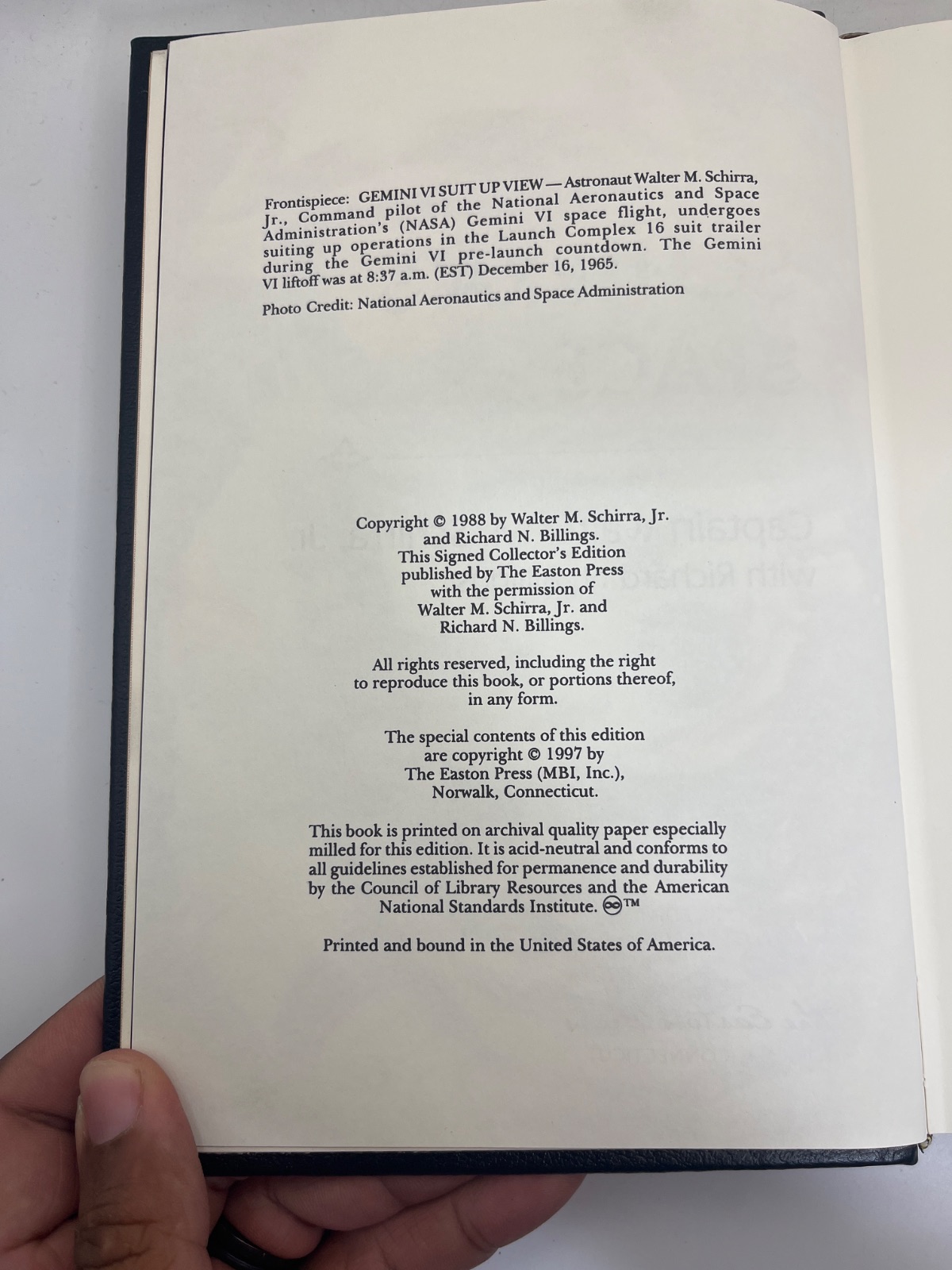 Schirra's Space - Easton Press - NO SIGNATURE - Image 7