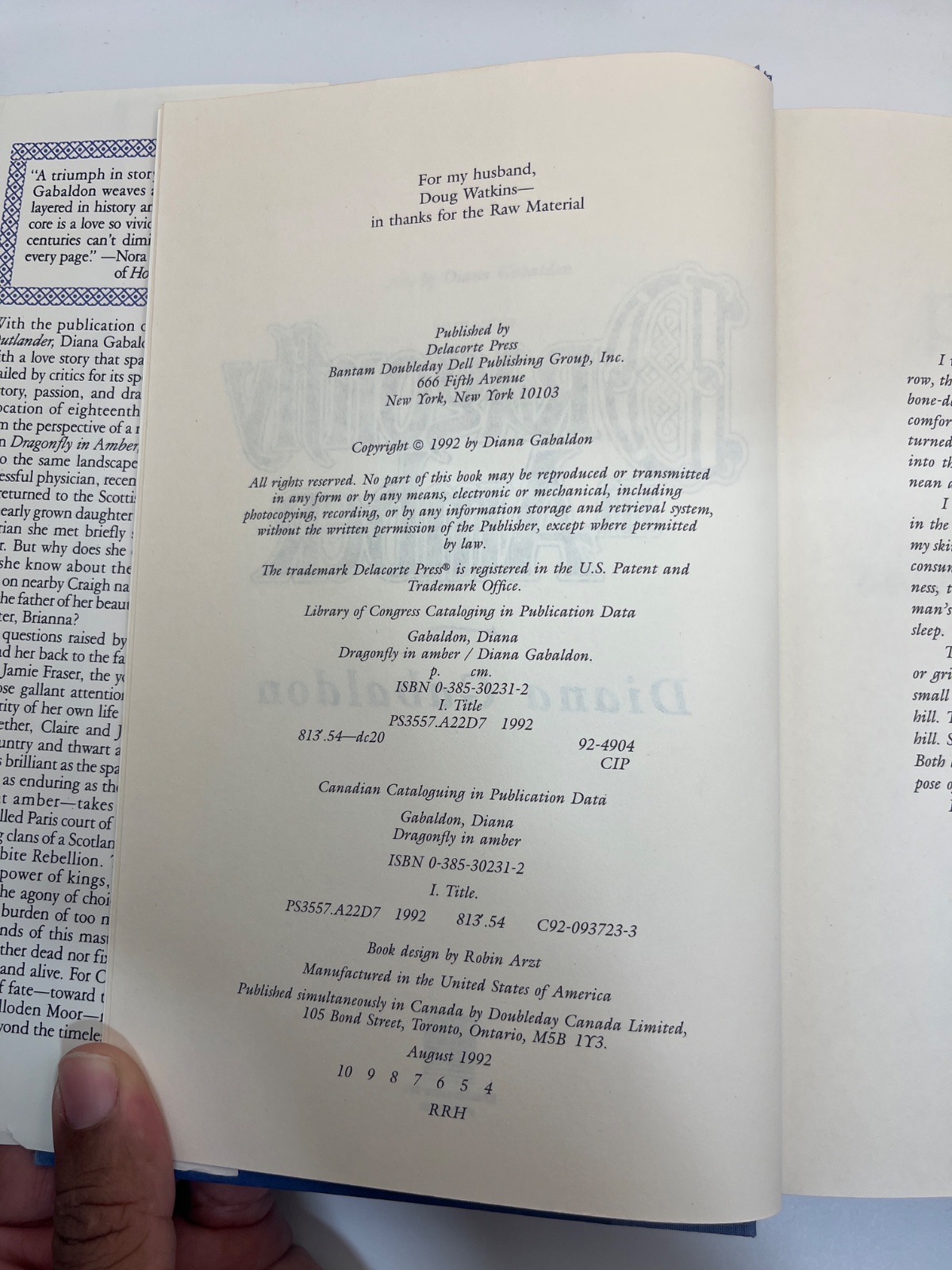 Dragonfly in Amber - First Edition, 4th Print - 1992 - Image 9