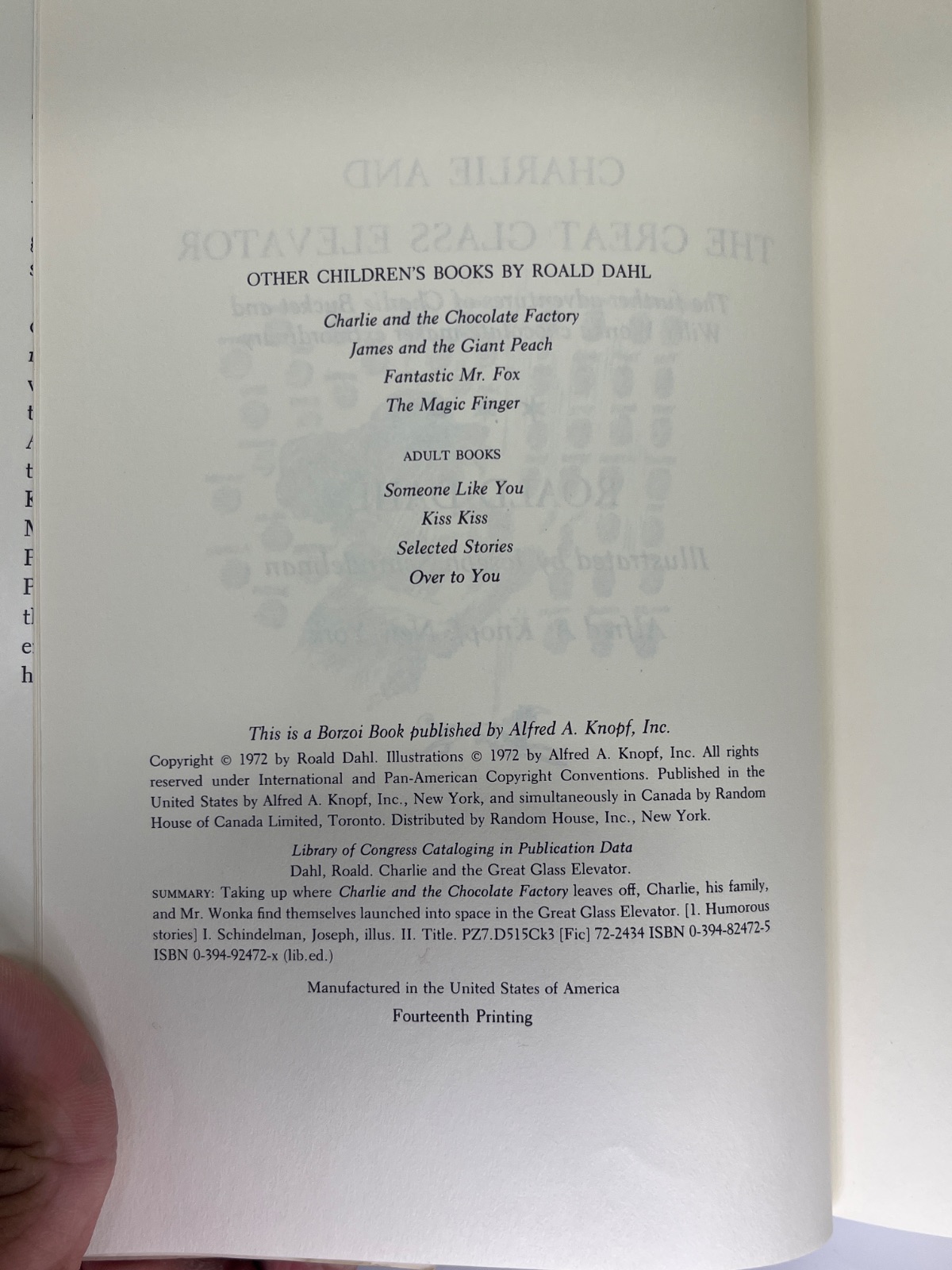 Charlie and the Great Glass Elevator - 1972 - 14th Printing - Image 7