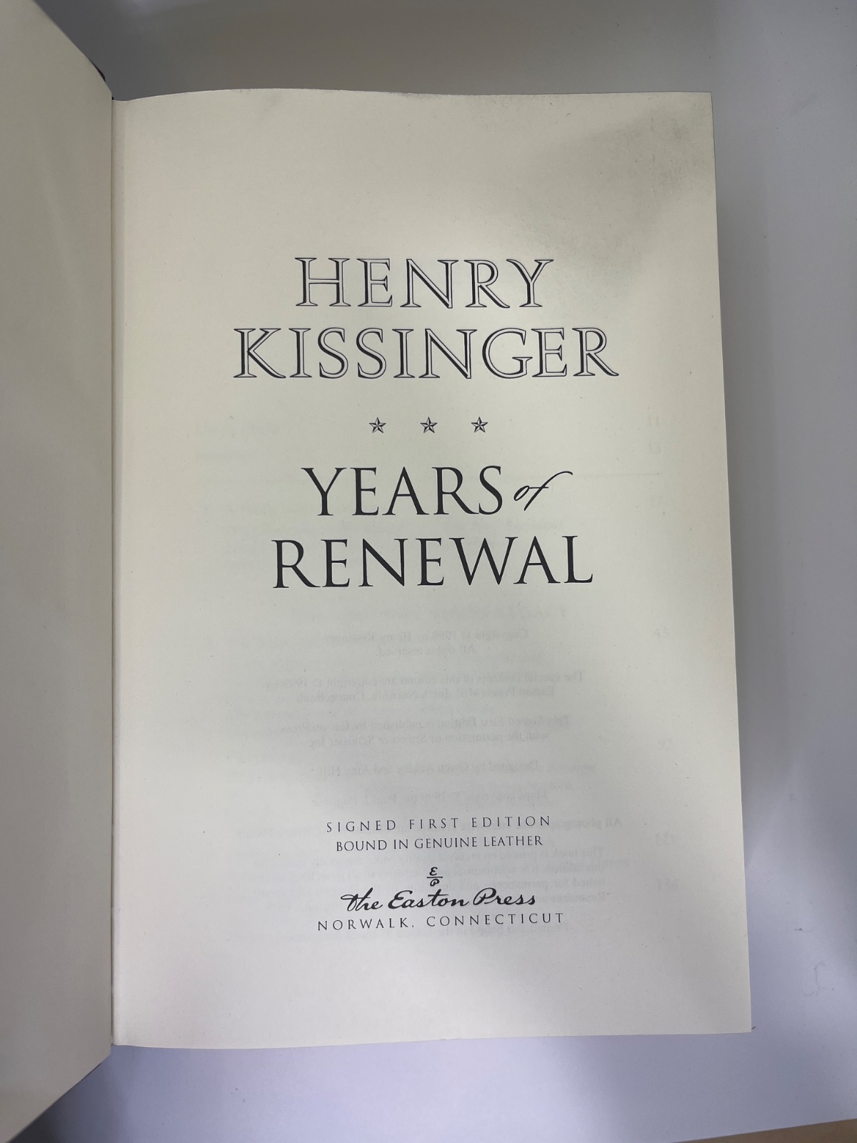 Years of Renewal - NO SIGNATURE - EASTON PRESS - Image 5