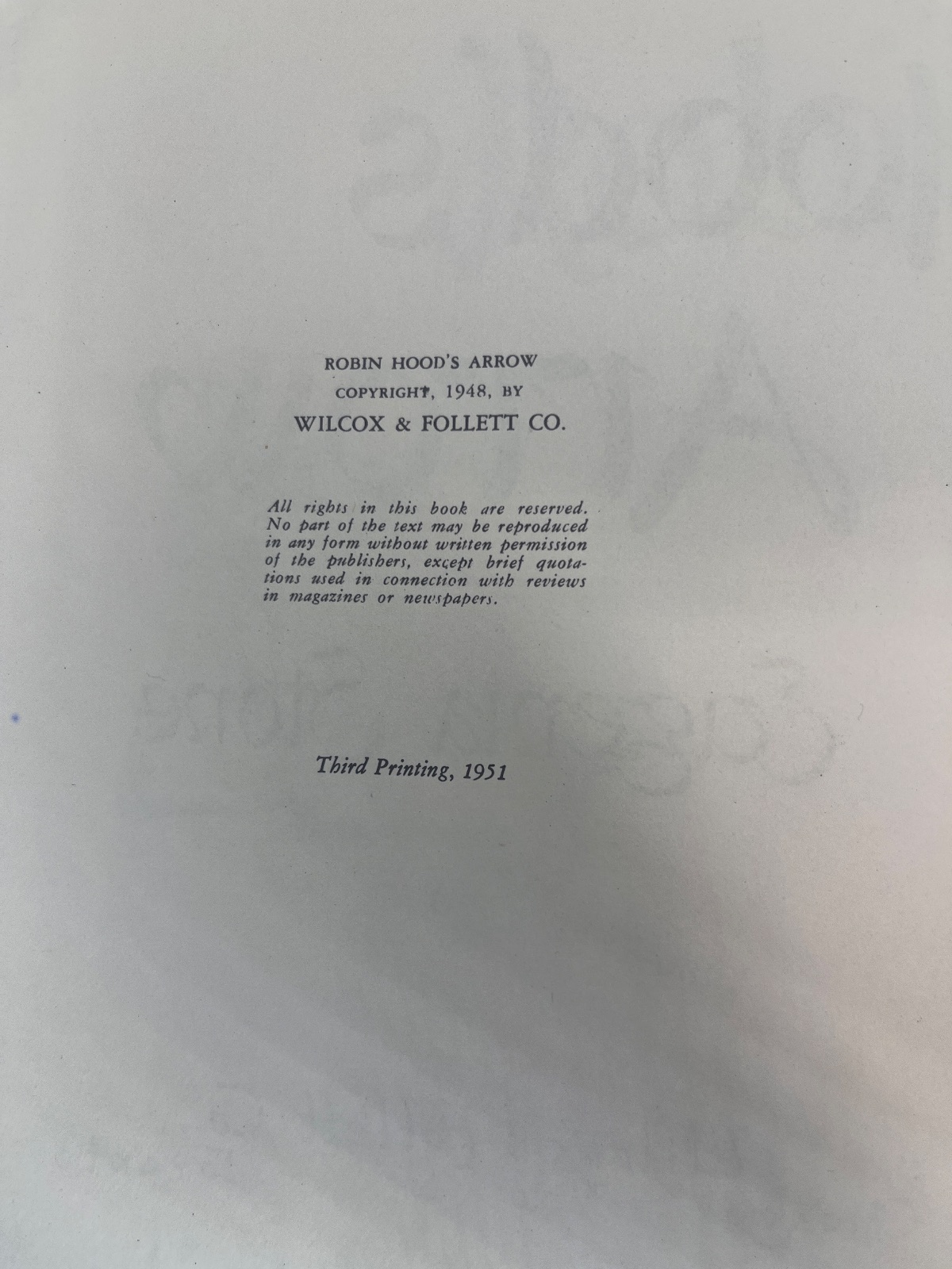 Robin Hood's Arrow - Third Printing - Children's Classic - Image 7