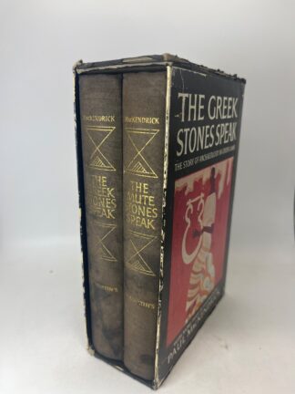 The Greek Stones Speak & The Mute Stones Speak (Two Volumes) [Hardcover] Paul MacKendrick - Cover