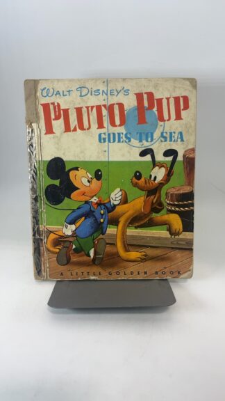 Walt Disney's Pluto Pup Goes to Sea - First Edition "A" - Little Golden Book - Cover