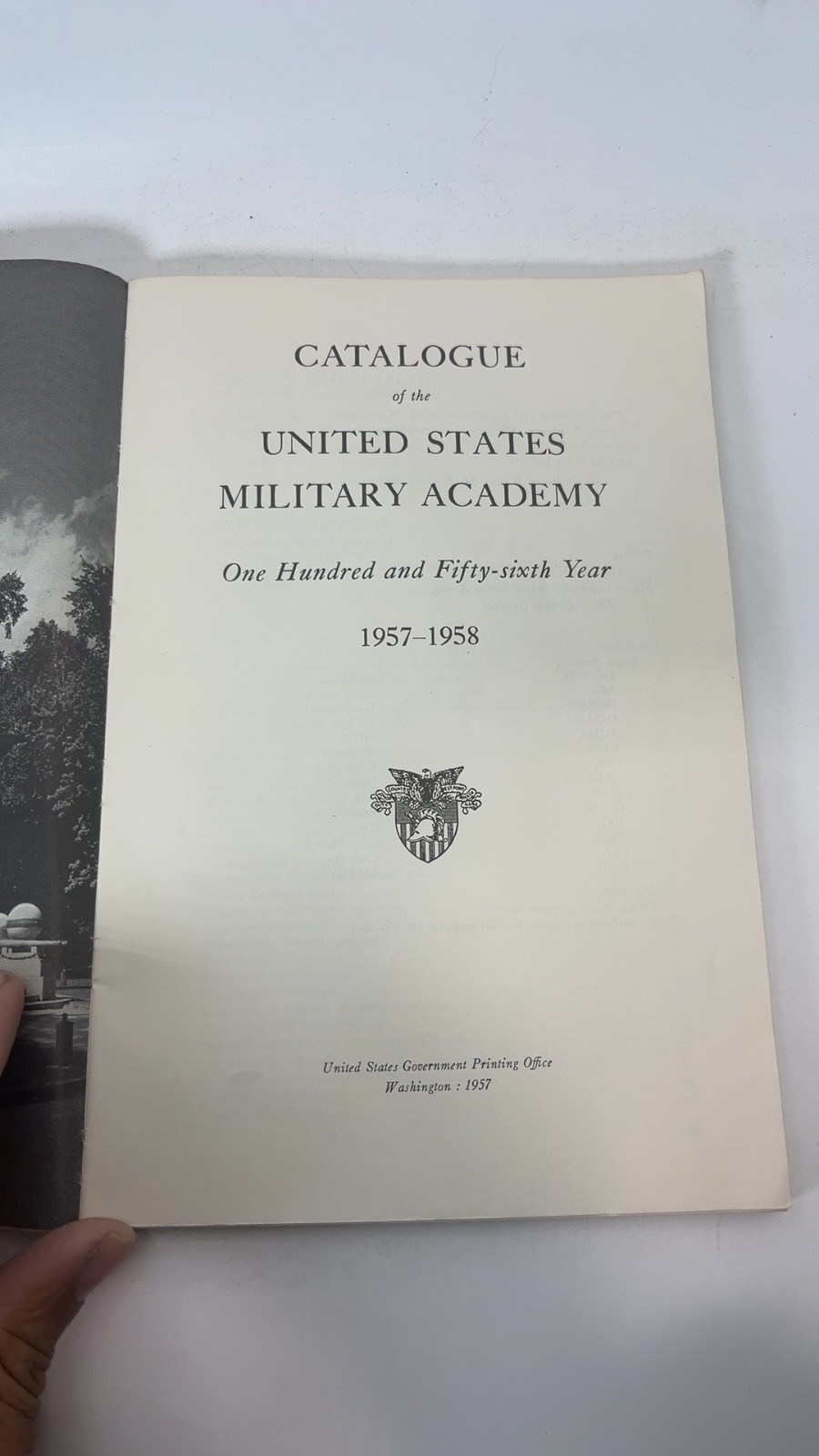 Catalogue of the United States Military Academy: One Hundred and Fifty-sixth Year, 1957-1958 - Image 4