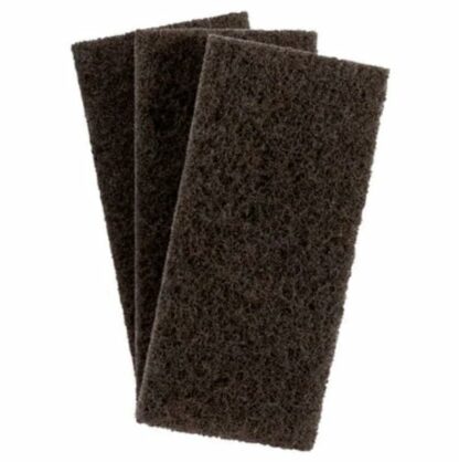 3M 973018 3M Doodlebug Brown Scrub 'n Strip Pad 5/Pack (8541) - Image 3