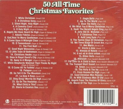 50 All Time Christmas Favorites [Audio CD] Various Artists - Image 3