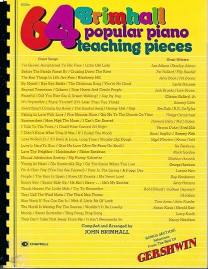 64 Brimhall Popular Piano Teaching Pieces