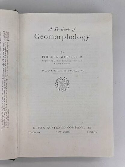 A Textbook of Geomorphology Philip G. Worcester - Image 3