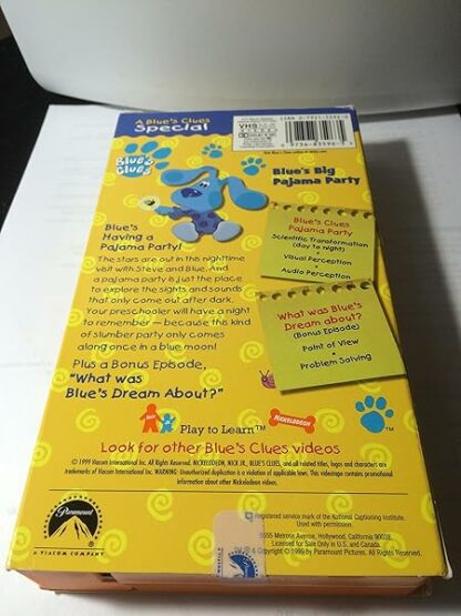 Blue's Clues - Blue's Big Pajama Party [VHS] - Image 5