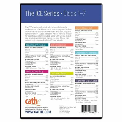 Cathe Friedrich ICE Series Low Impact 7 Workout DVD Program for Intermediate Women Exercisers - Use This Exercise Program for Cardio, Sculpting, HIIT, Kickboxing, and Toning - Image 3