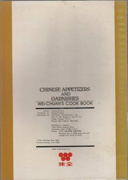 Chinese Appetizers and Garnishes: Wei-Chuan's Cook Book [Paperback] Huang Su-Huei - Image 3