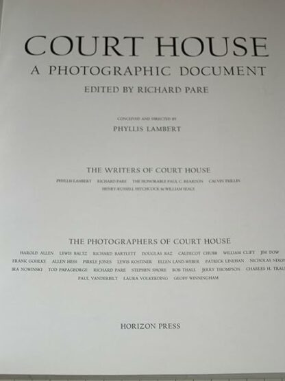 Court House: A Photographic Document Richard Pare - Image 4