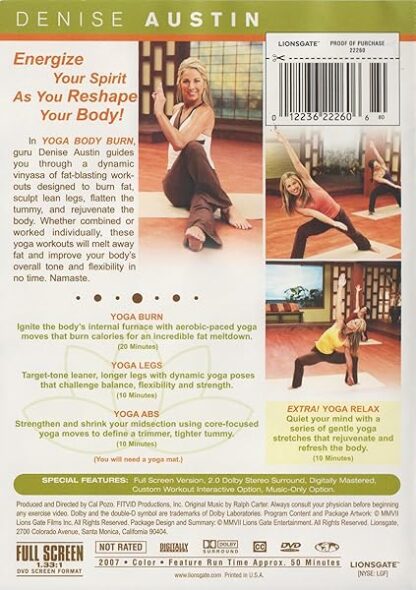 Denise Austin: Yoga Body Burn [DVD] - Image 3