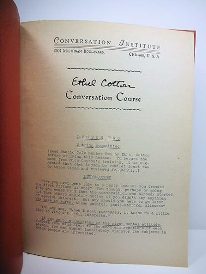 Ethel Cotton Course in Conversation, the Fascinating New Way to Win Poise, Charm, Personality ( 12 Booklets ) - Image 5