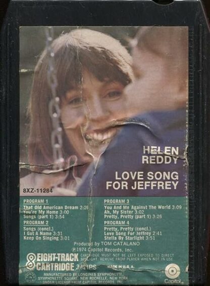 Helen Reddy: Love Song for Jeffrey - 8 Track Tape