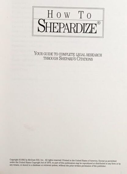 How to Shepardize [Unknown Binding] Shepard's - Image 3