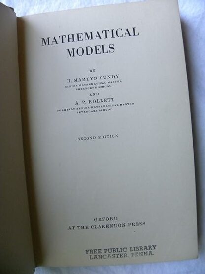 Mathematical Models, Second Edition [Hardcover] [Hardcover] H. Martyn Cundy; A.P. Rollett - Image 3