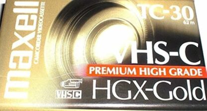 Maxell TC-30 Premium High Grade HGX-Gold Blank VHS-C Video Cassette Tape