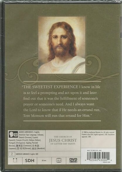 On the Lord's Errand - Thomas S. Monson DVD - Image 3