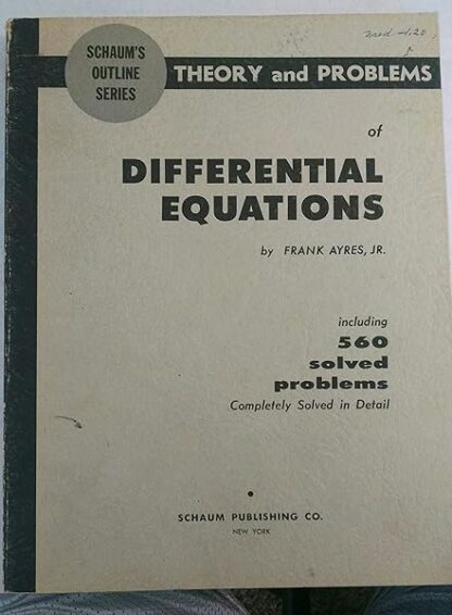 Schaum's Outline Series - Theory and Problems: Matrices, Differential Equations, Calculus, Statistics (2,749 Problems Completed Solved in Detail) [4 Book Set]