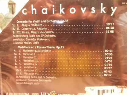 Tchaikovsky Concerto for Violin and Orchestra ,Op.35 , Variations on Rococo Theme, Op.33 - Image 3