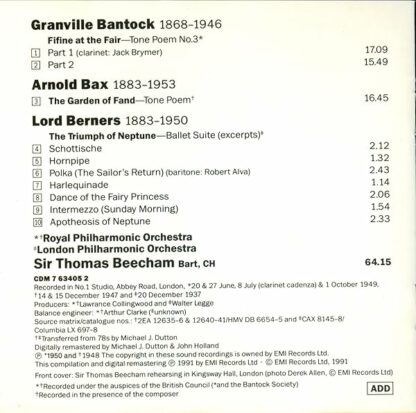 The Beecham Edition: Bantock, Bax, Berners - Image 3