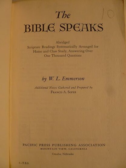 The Bible speaks: Abridged scripture readings systematically arranged for home and class study, answering over one thousand questions Emmerson, W. L - Image 4