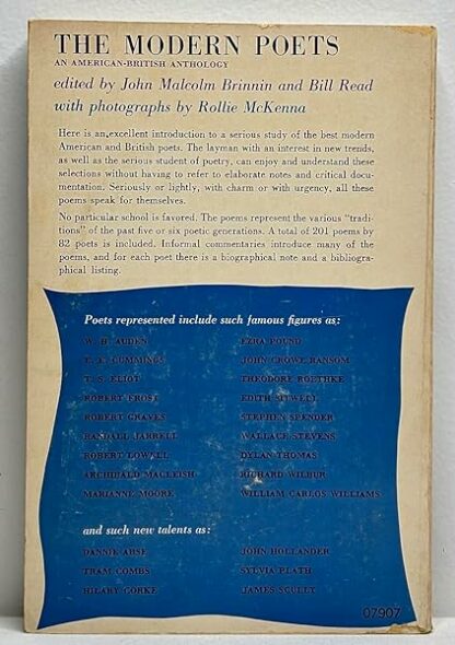 The Modern poets. An American-British anthology. Edited by John Malcolm Brinnin ... and Bill Read ... With photographs by Rollie McKenna [Unknown Binding] unknown author - Image 4