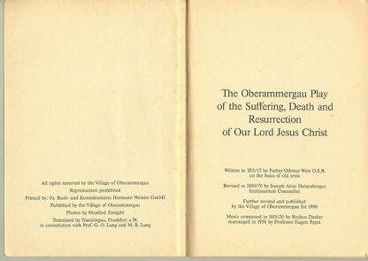 The Oberammergau Passion Play 1990 Text - Image 4