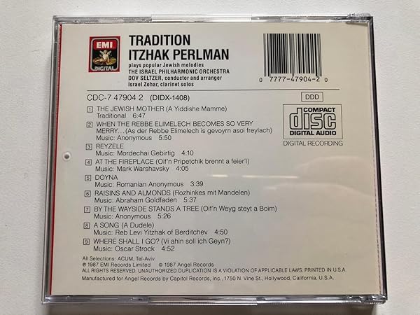 Tradition: Itzhak Perlman Plays Popular Jewish Melodies - Image 3