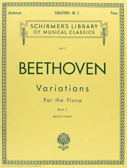 Variations - Book 2: Schirmer Library of Classics Volume 7 Piano Solo