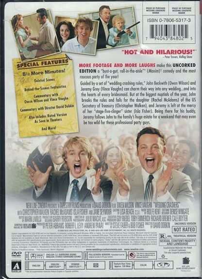 Wedding Crashers - Uncorked (Unrated Full Screen Edition) [DVD] - Image 3