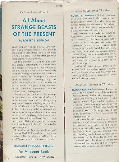 all about strange beasts of the present [Hardcover] lemmon, robert s. - Image 3